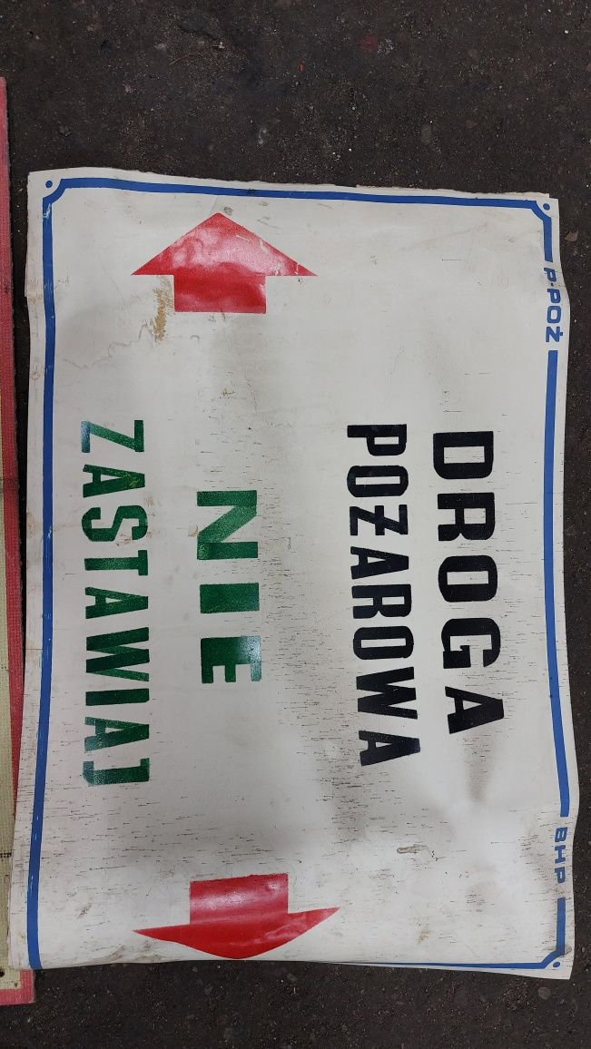 Tablice BHP z okresu PRL lata 70te