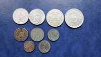 Stare monety Zestaw 9 monet 1916 do 1975 Austria