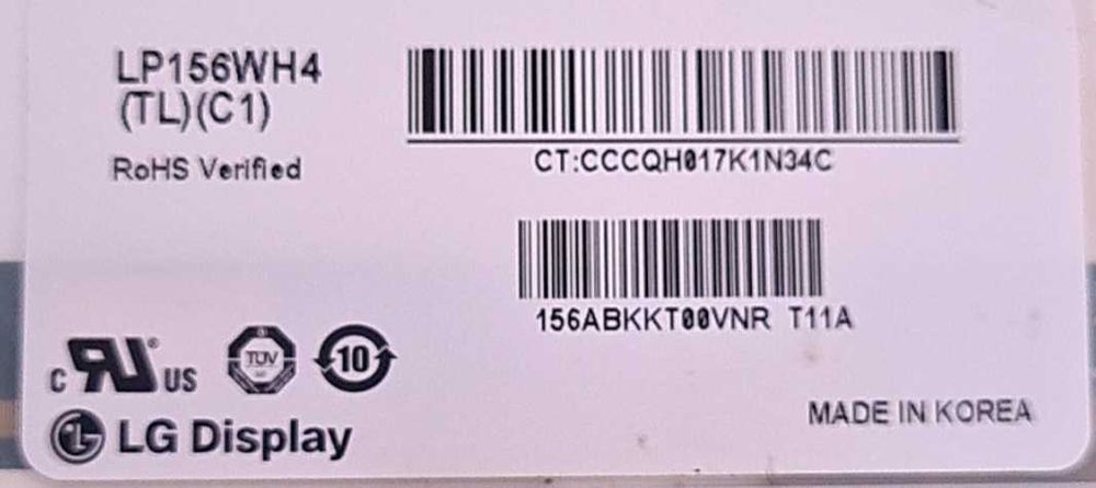 Матриця LG Display LP156WH4 (TL)(C1) Б/У