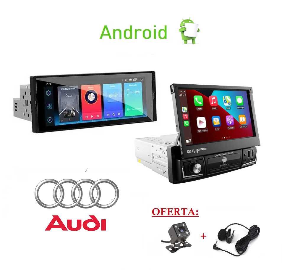 (NOVO) Rádio 1DIN • AUDI A2/A3/A4/A6/A8 • Android GPS (2DIN)