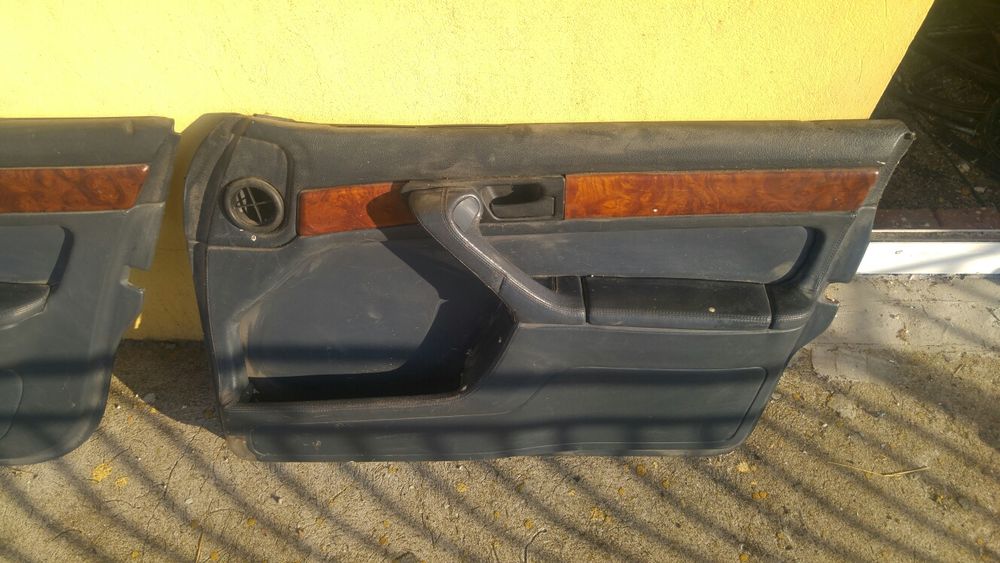Boczki tapicerka drzwi BMW E32 Long skóra