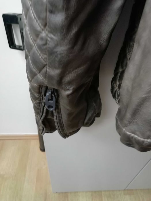 Męska kurtka skórzana z podpinką futrzaną