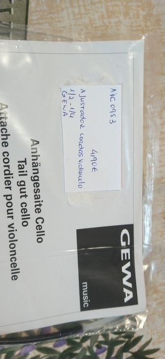 Ajustador cordas violoncelo 1/2-1/4