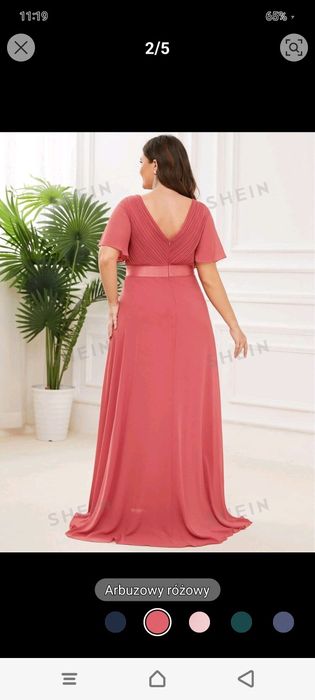 !Piękna suknia na wesele xl/xxl Malinowa