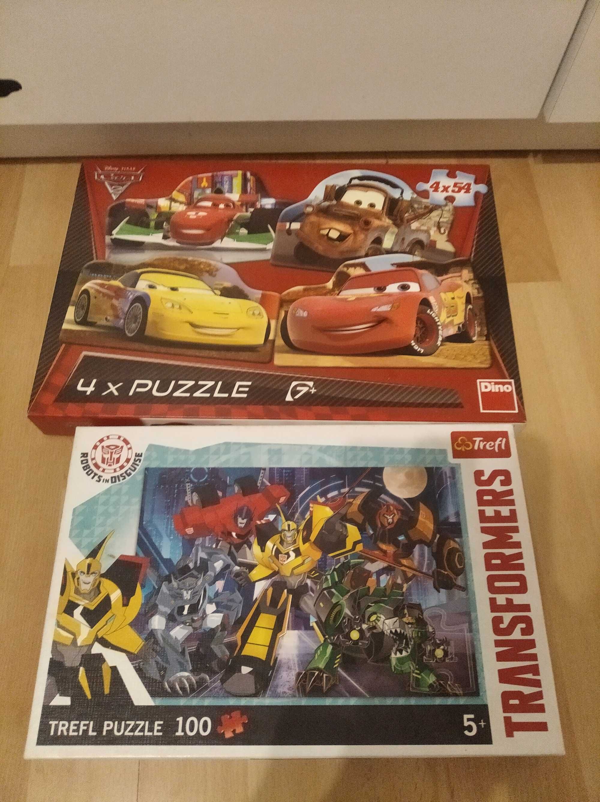 Puzzle Transformers i Cars jak nowe.