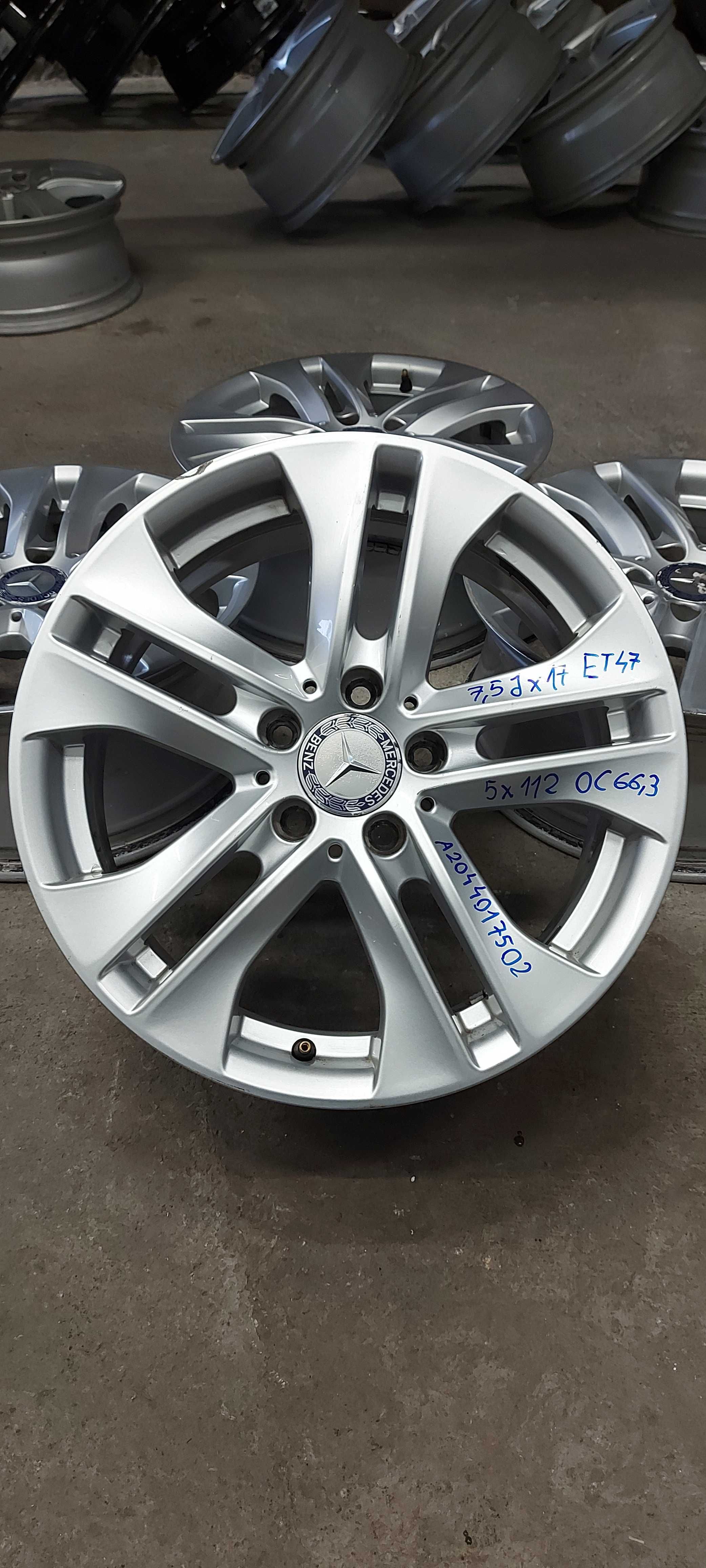 Felgi aluminiowe 7,5jx17 et47 5x112 Mercedes W204