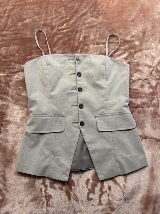 Top cinzento tamanho S/M