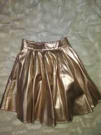 Красивая пышная золотистая юбка размер S 34-36