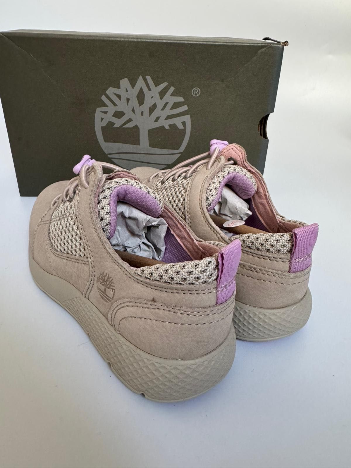 Nowe sneakersy dziecięce TIMBERLAND Flyroam L/f Oxford beżowe 33