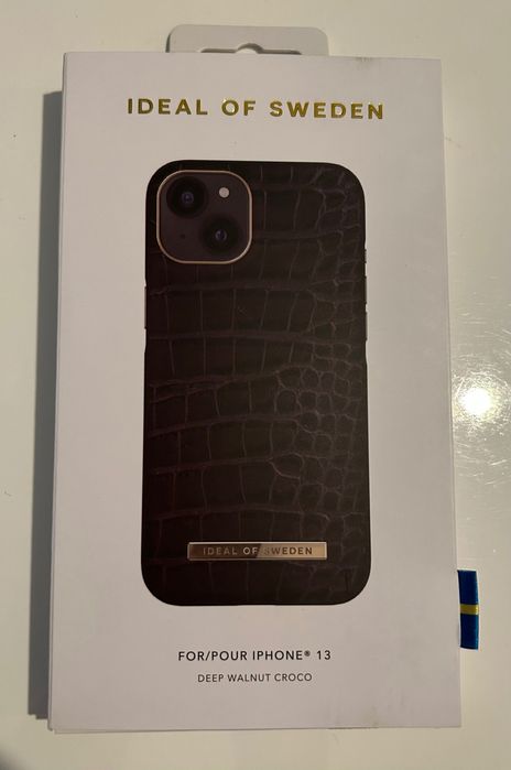Etui Ideal of Sweden Atelier Case iPhone 13 Deep Walnut Croco nowe