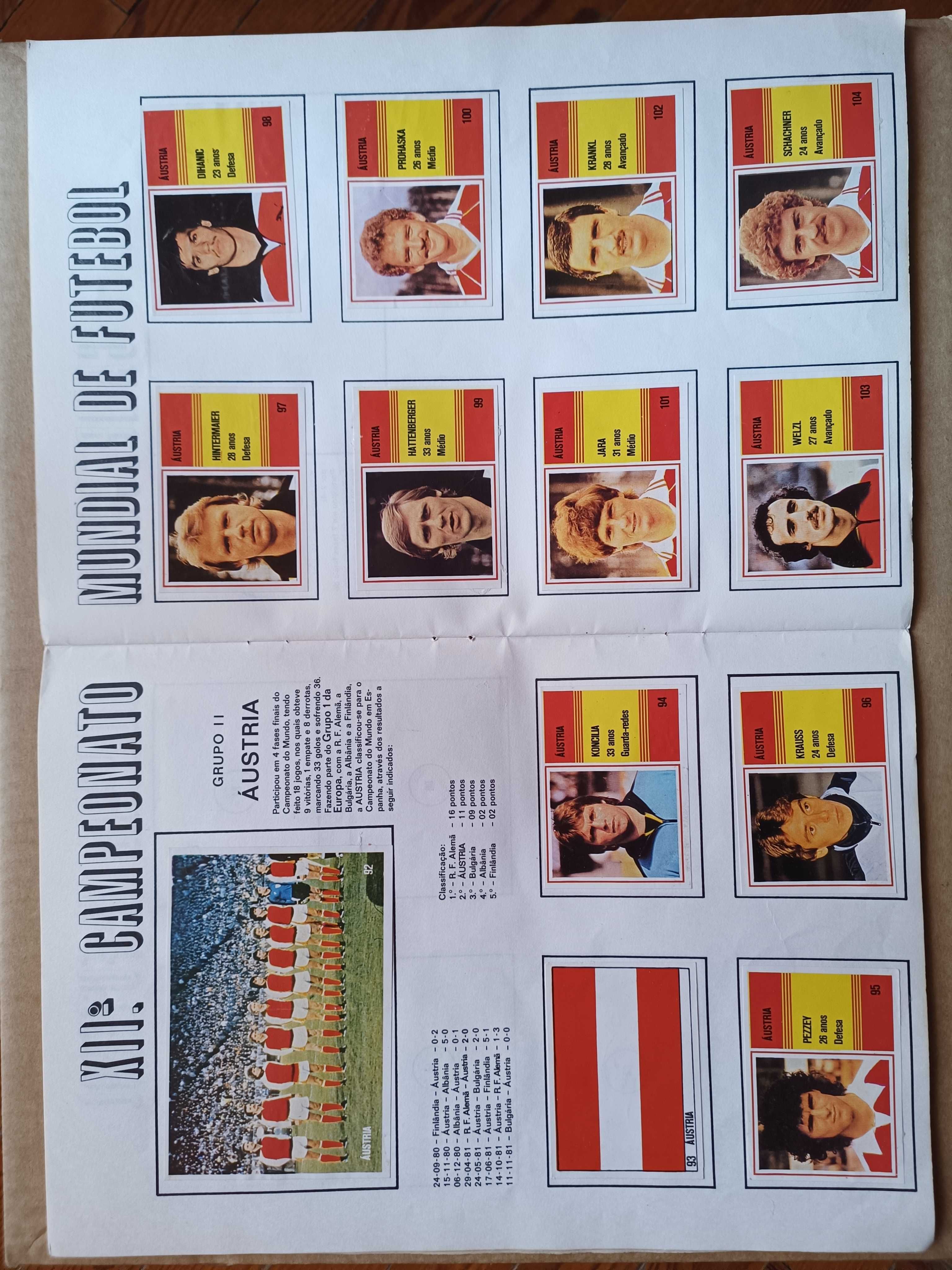 Caderneta campeonato do mundo Espanha 1982