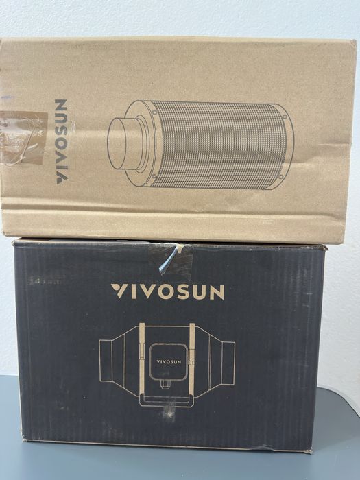 VIVOSUN Wentylator  Kanałowy  + FILTR Węgłowy + Regulator