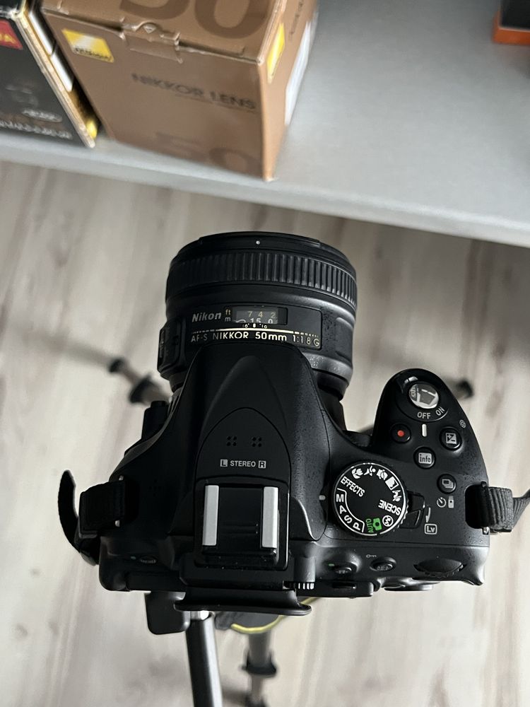 Aparat Nikon D5200 + obiektyw 50mm + wiele dodatków