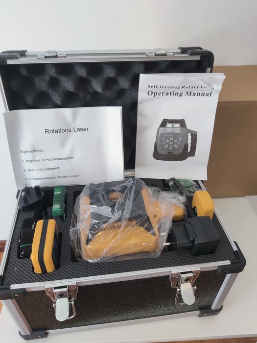 Nível Laser ROTATIVO (linha VERDE) Alcance 500 m. NOVO!