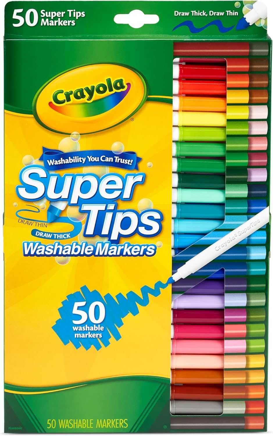 Crayola Mazaki Flamastry Super Tips Wielokolorowe 50 Sztuk