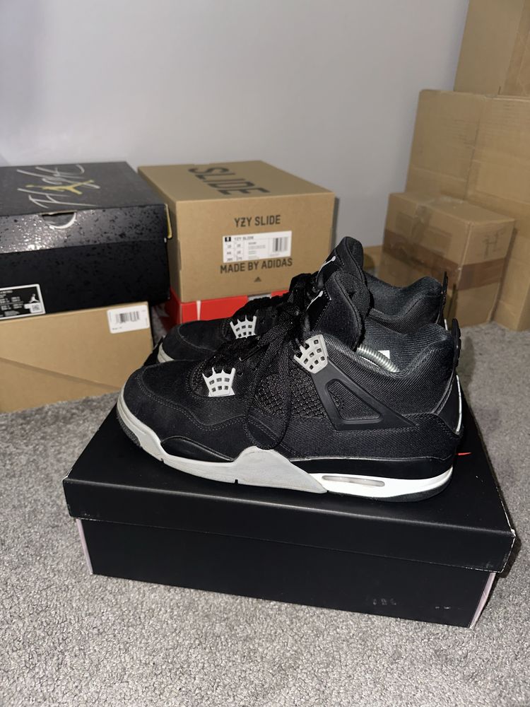 Air Jordan 4 Black Canvas roz. 44 - 10 US