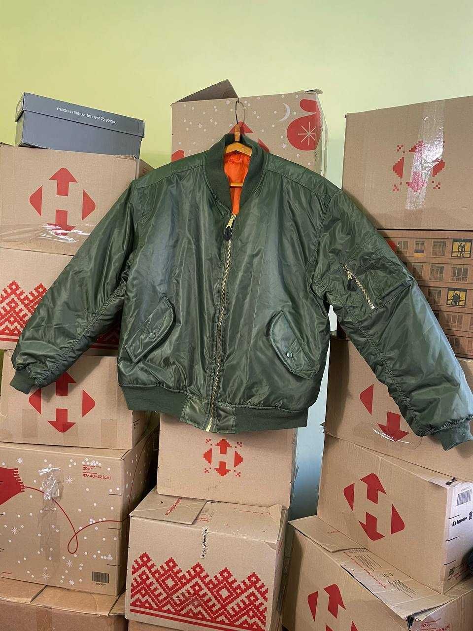 Чоловічий оверсайз бомбер куртка delta ma-1 flyer's jacket