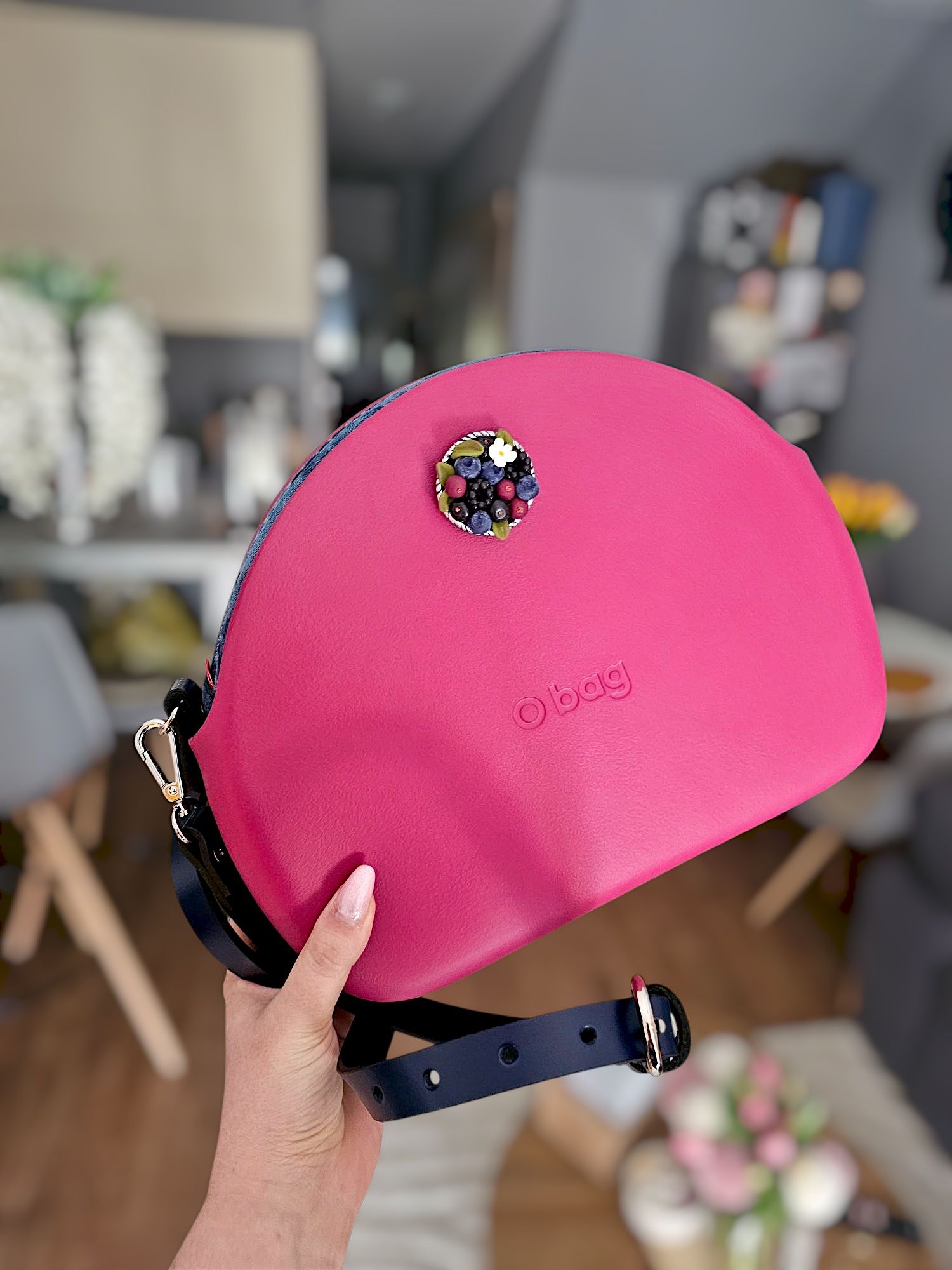 Obag moonlight sangria guziki modelinowe pasek skórzany Odmień Swojego