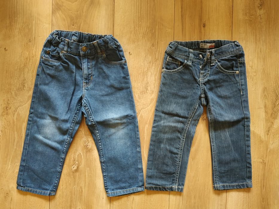 Ubranka dla chłopca rozmiar 92-98 jeansy bluzy bezrękawnik