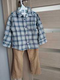 Komplet Koszula spodnie 86 chłopczyk coccodrillo