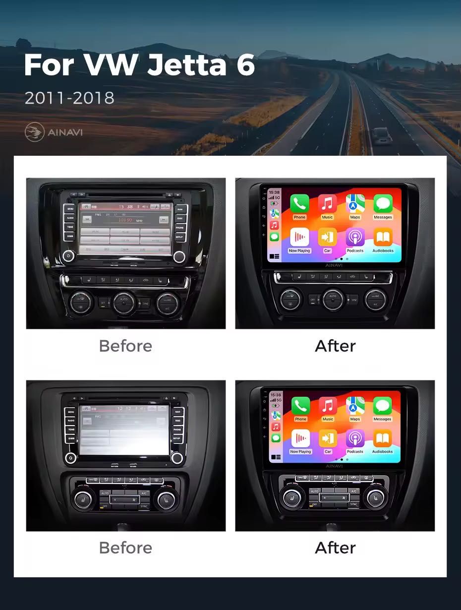 Nowe Radio/Nawigacja ANDROID Volkswagen Jetta 11-18 rok(2+32/4+64gb)