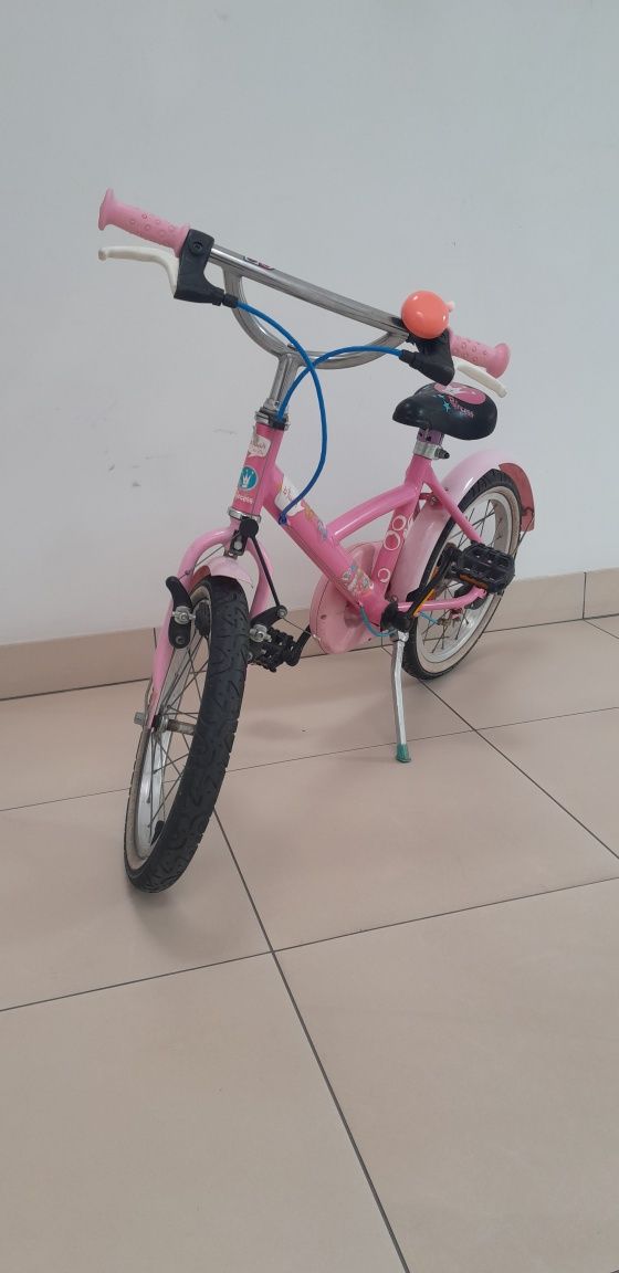 Rower dla dziewczynki różowy dziecięcy koła 16" B'twin Princessa
