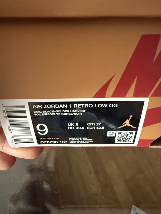 Air Jordan 1 retro low OG Rookie of the year tamanho 42,5