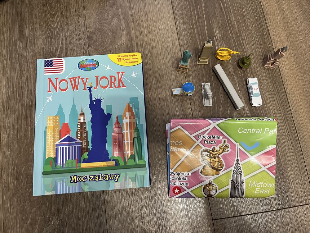 Książka New York moc zabawy dla dzieci dookoła świata mapa figurki