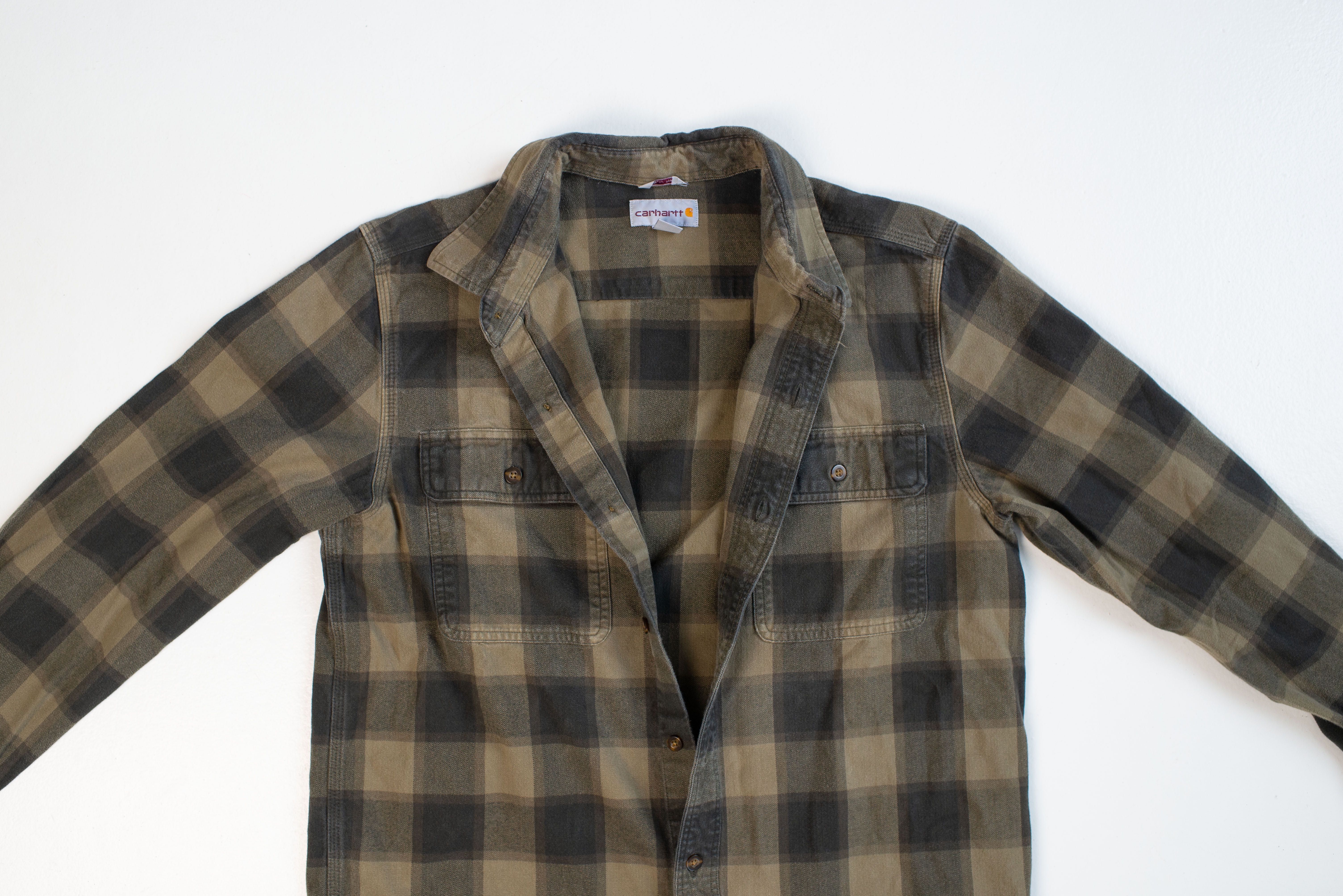 Чоловіча сорочка з довгим рукавом Carhartt Кархарт, колір Burn Olive