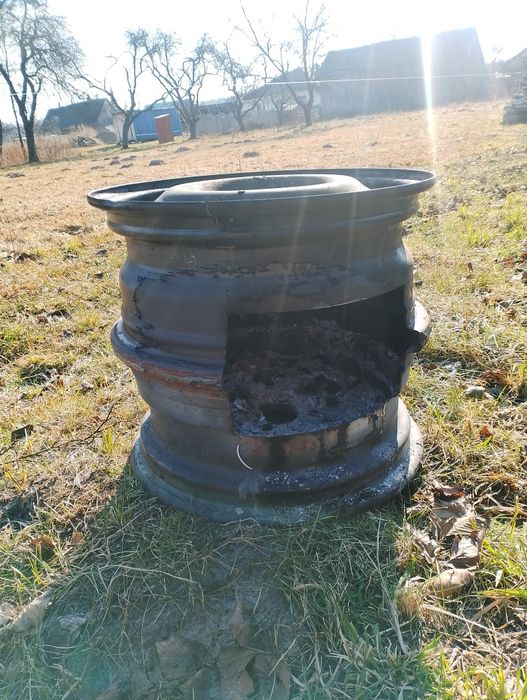 Piecyk, palenisko na kociołek z felg