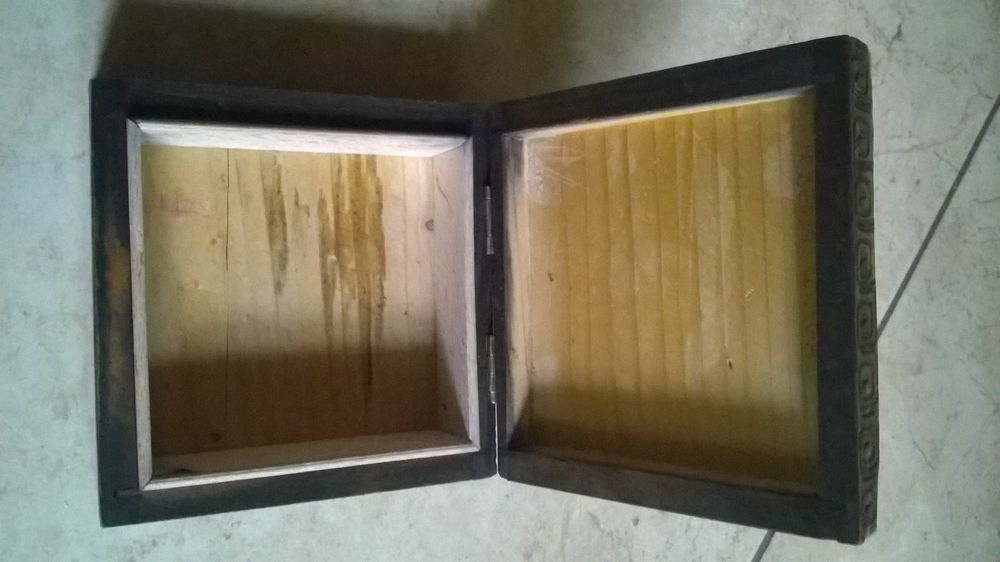 Szkatułka kwadratowa, kolor kawy