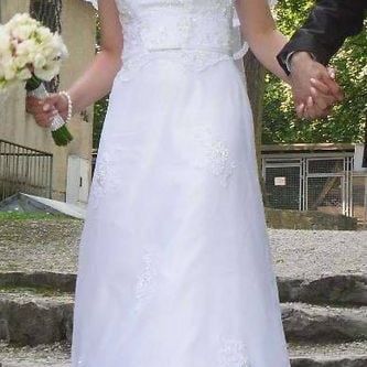 suknia ślubna z welonem r. 36 biała sukienka