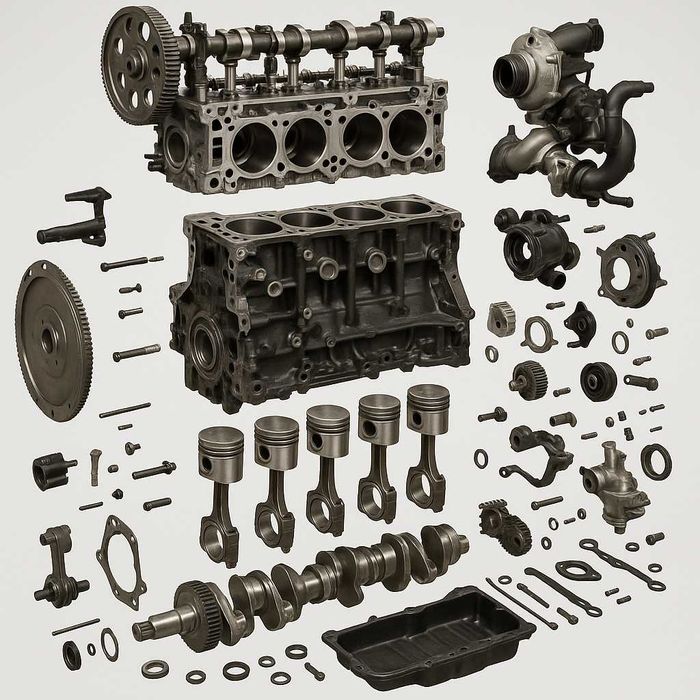Conjunto de Peças Motor Audi A3 8PA 1.6 TDI CAYC (Motor Desmontado)