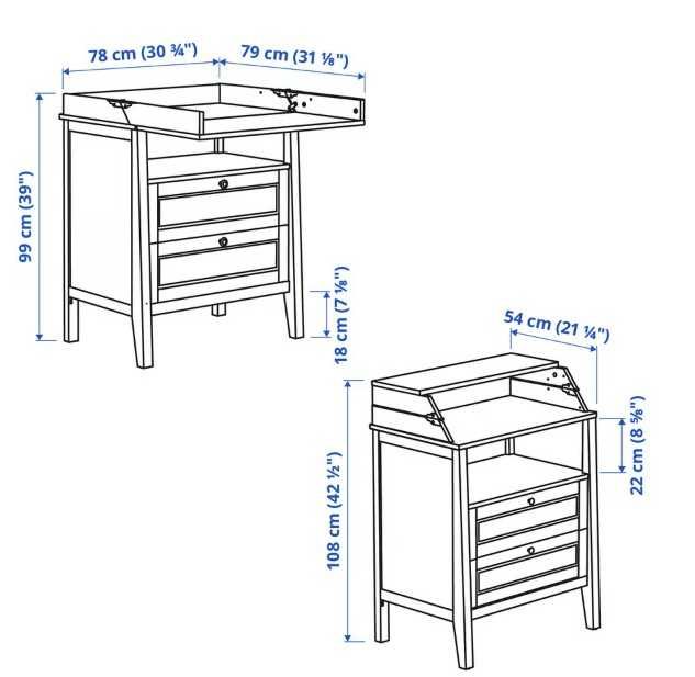 Komoda z przewijakiem IKEA Sundvik biała + mata do przewijania