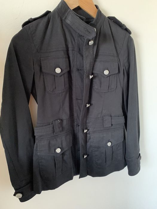 Casaco preto estilo militar Massimo Dutti