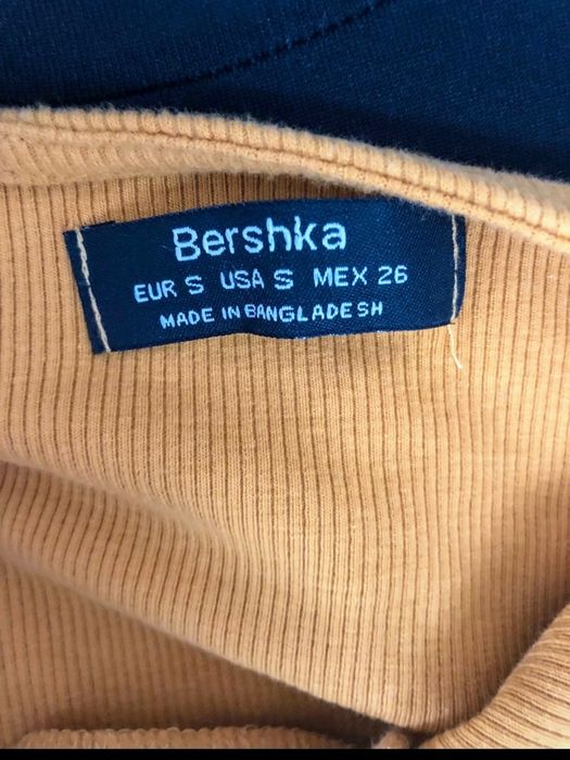 Żółty top Bershka