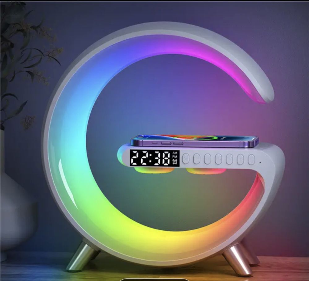 Despertador com RGB e carregador wireless