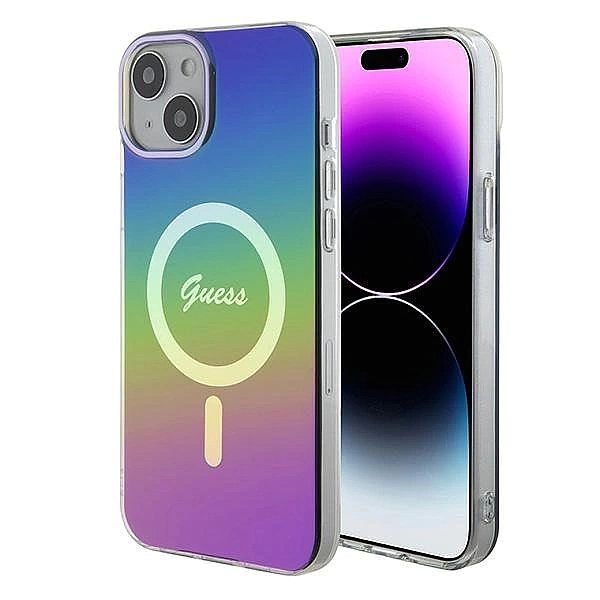 Etui Guess IML Iridescent MagSafe na iPhone 15 Plus / 14 Plus 6.7" - m