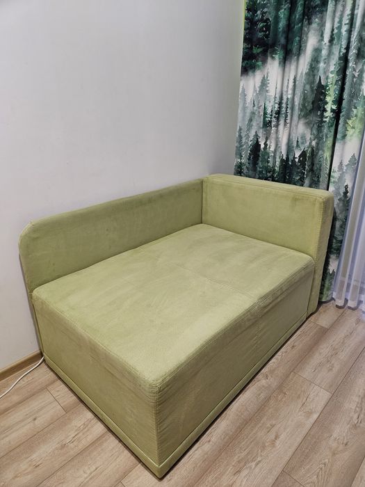 Tapczan rozkładany ZIELONY sofa fotel wersalka