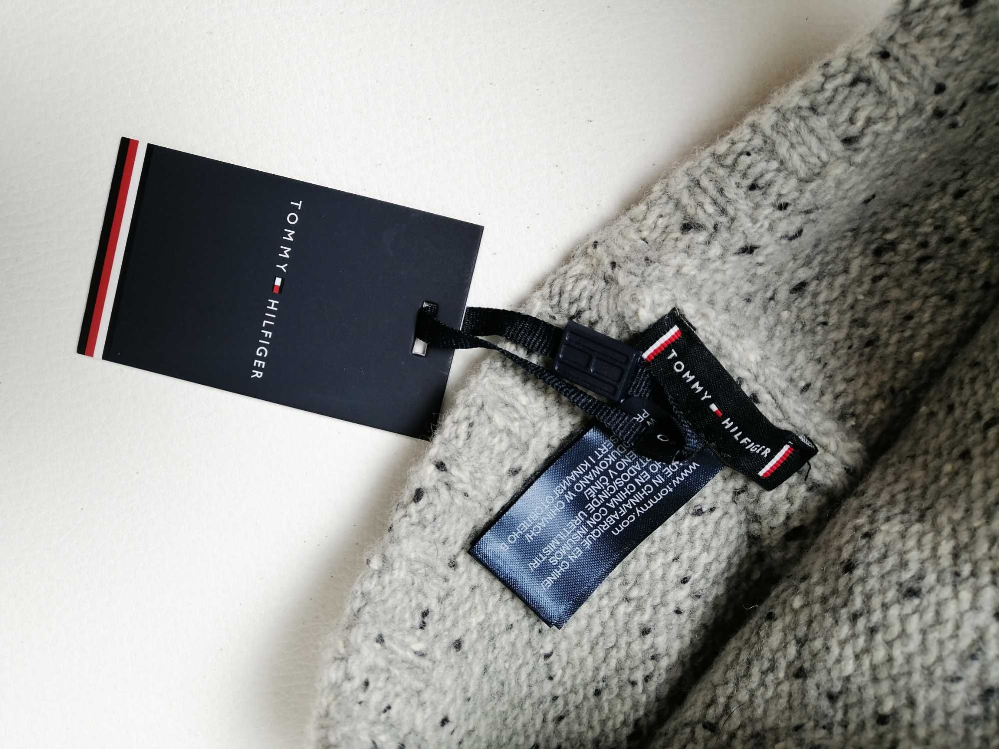 Брендовая мужская шерстяная шапка Tommy Hilfiger оригинал
