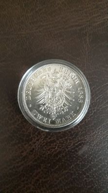 2 Marki Fryderyk 1888 r. Prusy-Mennicza-oryginał