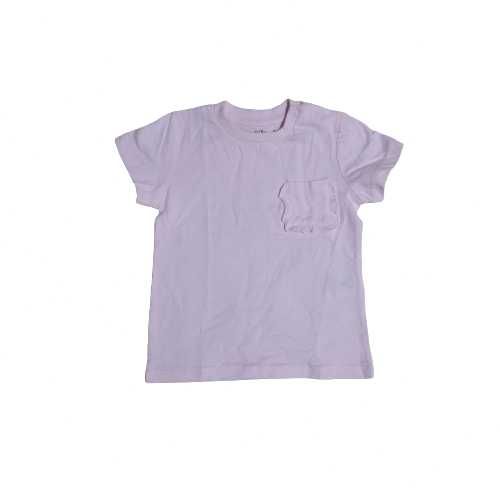 T-shirt dziecięcy z krótkimi rękawami z kieszonką z falbanką 86-92