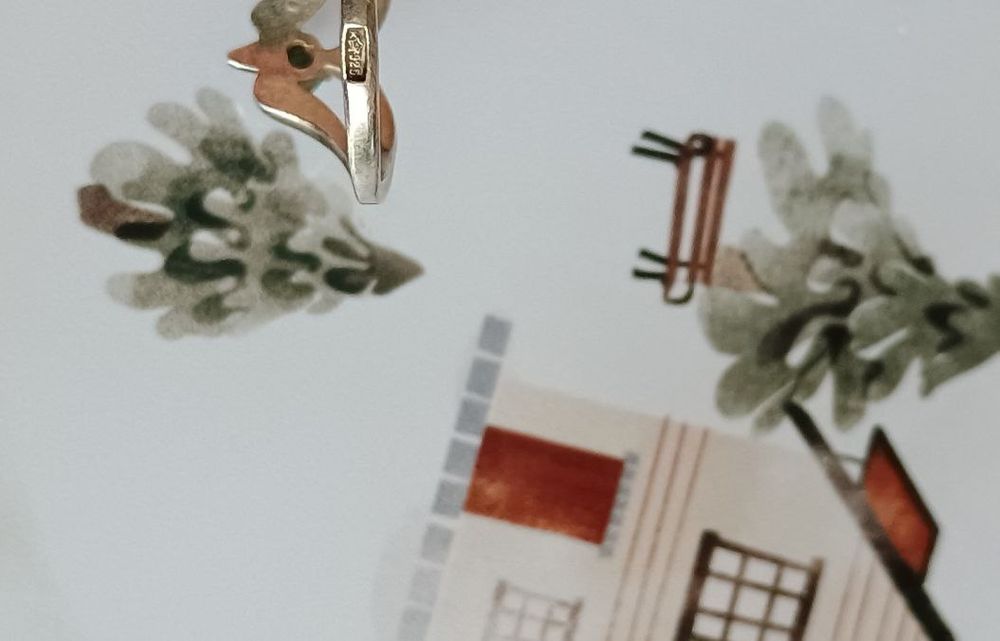 Каблучки  з каменем серебро 925 проба