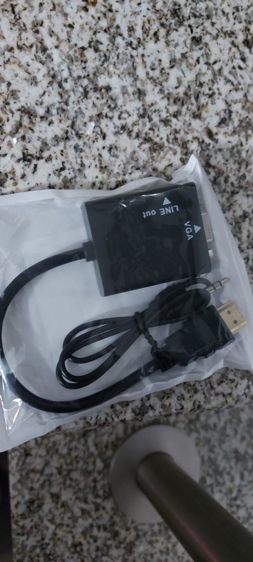 Adaptador Hdmi/Vga com saída áudio