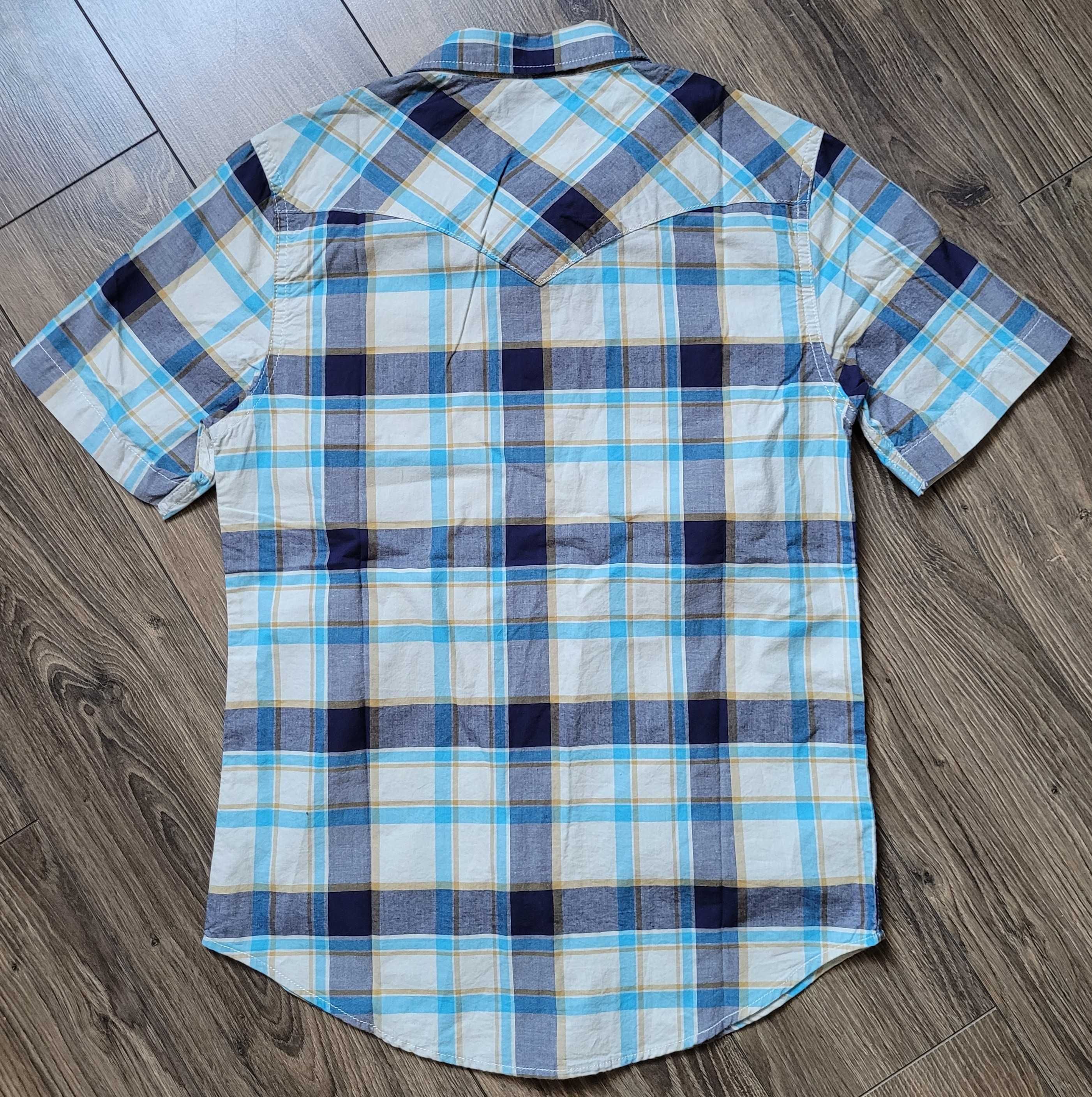 koszula krótki rękaw Levi's z kieszeniami XS slim fit w kratę bawełna