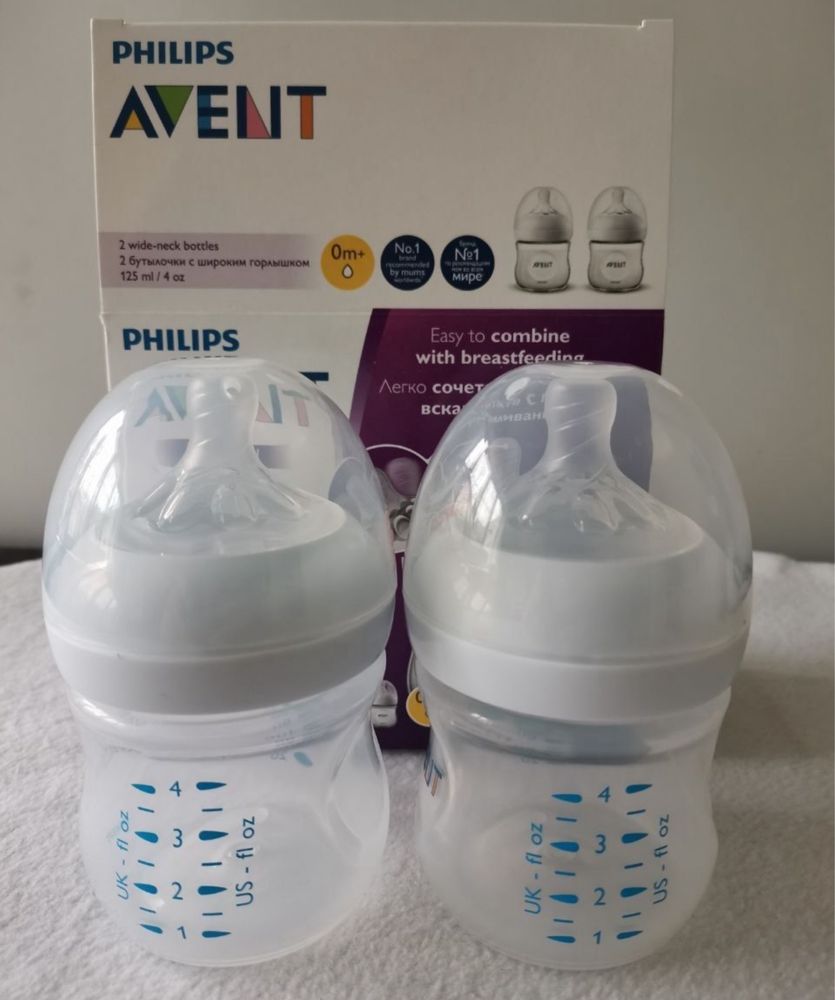 Бутылочки для кормления/ Пляшка Philips Avent Natural 125 мл 2 шт./уп.