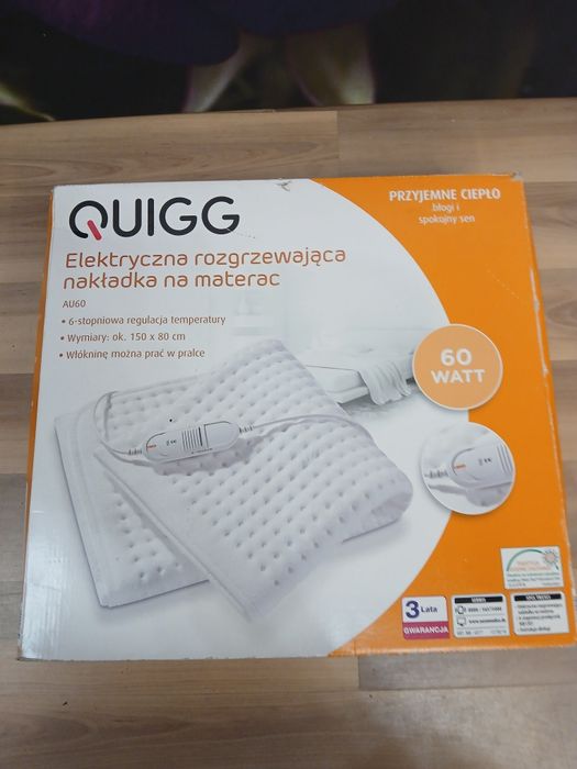 Quigg elektryczna rozgrzewająca nakładka na materac 150 na 80