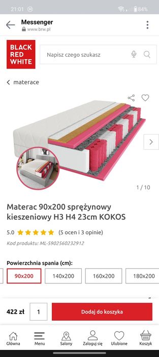 Łóżko młodzieżowe 90x200