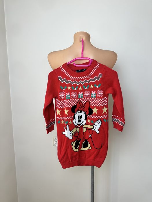 Sweterek swiąteczny sukienka rozmiar 104 cm Primark sesja święta