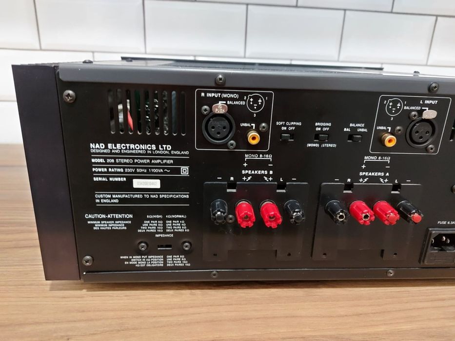 NAD 208 thx 2x250w xlr